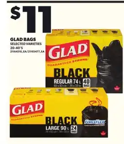 Loblaws GLAD BAGS 20-40'S offer