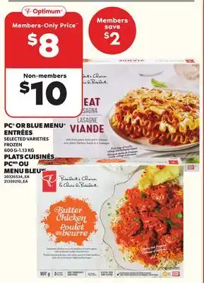 Independent Grocer PC OR BLUE MENU ENTRÉES offer