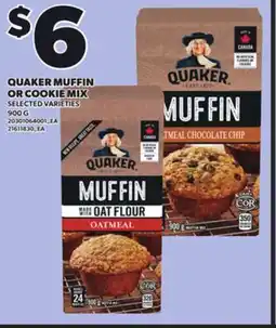 Loblaws QUAKER MUFFIN OR COOKIE MIX, 900G offer