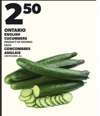 Independent Grocer ONTARIO ENGLISH CUCUMBERS offer