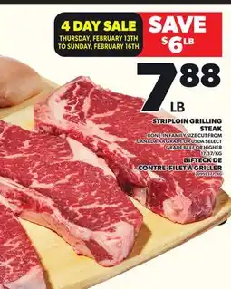 Independent Grocer STRIPLOIN GRILLING STEAK offer