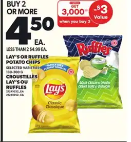 Independent Grocer LAY'S OR RUFFLES POTATO CHIPS offer