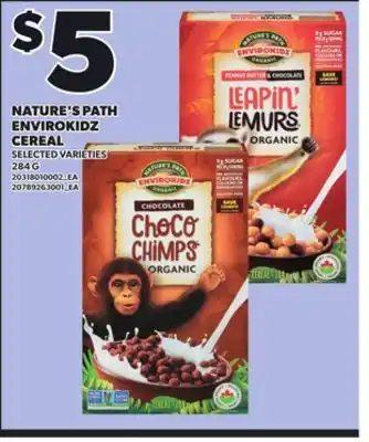 Loblaws NATURE'S PATH ENVIROKIDZ CEREAL, 284G offer