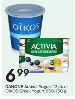 Sobeys DANONE Activia Yogurt offer