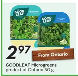 Sobeys GOODLEAF Microgreens offer