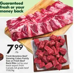 Sobeys Fresh Boneless Beef Stewing Cubes offer