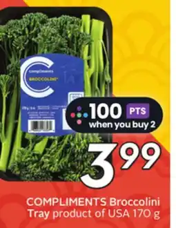 Sobeys COMPLIMENTS Broccolini Tray offer