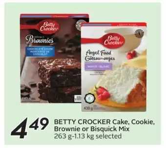 Sobeys BETTY CROCKER Cake, Cookie, Brownie or Bisquick Mix offer