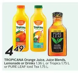 Sobeys TROPICANA Orange Juice, Juice Blends, Lemonade or Drinks offer