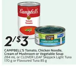 Sobeys CAMPBELL'S Tomato, Chicken Noodle, Cream of Mushroom or Vegetable Soup offer