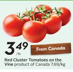 Sobeys Red Cluster Tomatoes on the Vine offer