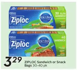 Sobeys ZIPLOC Sandwich or Snack Bags offer