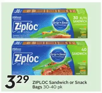 Sobeys ZIPLOC Sandwich or Snack Bags offer