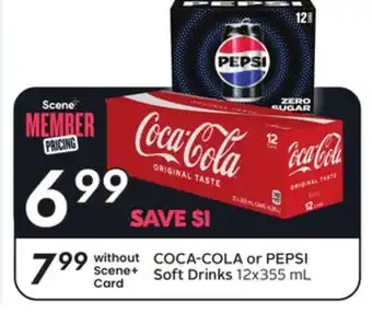 Sobeys COCA-COLA or PEPSI Soft Drinks offer