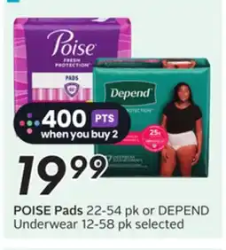 Sobeys POISE Pads offer