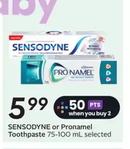 Sobeys SENSODYNE or Pronamel Toothpaste offer