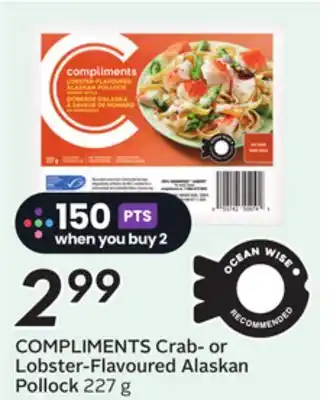 Sobeys COMPLIMENTS Crab-or Lobster-Flavoured Alaskan Pollock offer