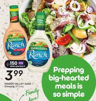 Sobeys HIDDEN VALLEY Salad Dressing offer