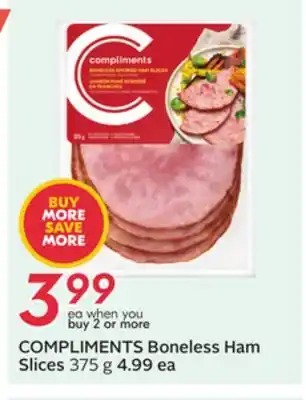 Sobeys COMPLIMENTS Boneless Ham Slices offer