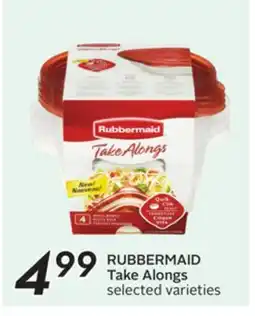 Sobeys RUBBERMAID Take Alongs offer