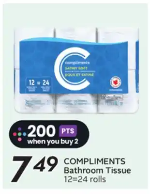 Sobeys COMPLIMENTS Bathroom Tissue offer