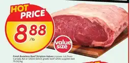 Sobeys Fresh Boneless Beef Striploin Halves offer