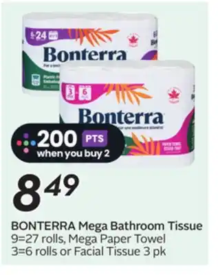 Sobeys BONTERRA Mega Bathroom Tissue offer