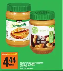 Food Basics SELECTION OR LIFE SMART PEANUT BUTTER offer