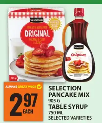 Food Basics SELECTION PANCAKE MIX OR TABLE SYRUP offer