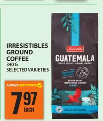 Food Basics IRRESISTIBLE GROUND COFFEE offer