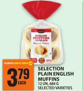 Food Basics SELECTION PLAIN ENGLISH MUFFINS offer