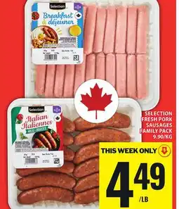 Food Basics SELECTION FRESH PORK SAUSAGES FAMILY PACK offer