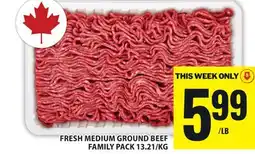 Food Basics FRESH MEDIUM GROUND BEEF FAMILY PACK offer