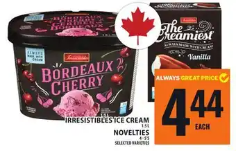 Food Basics IRRESISTIBLES ICE CREAM NOVELTIES offer