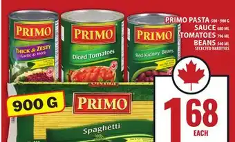 Food Basics PRIMO PASTA OR SAUCE OR TOMATOES OR BEANS offer