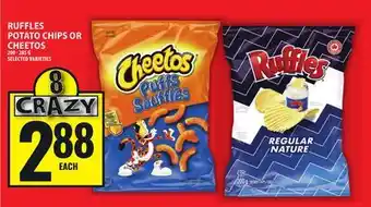 Food Basics RUFFLES POTATO CHIPS OR CHEETOS offer