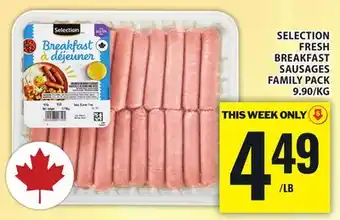 Food Basics SELECTION FRESH BREAKFAST SAUSAGES FAMILY PACK offer