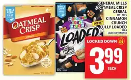 Food Basics GENERAL MILLS OATMEAL CRISP CEREAL, CINNAMON CRUNCH FULLY LOADED offer