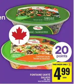 Food Basics FONTAINE SANTÉ SALADS offer