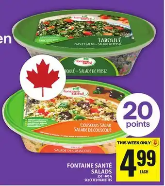 Food Basics FONTAINE SANTÉ SALADS offer