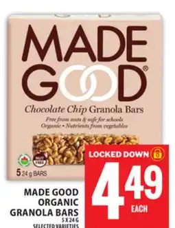 Food Basics MADE GOOD ORGANIC GRANOLA BARS offer