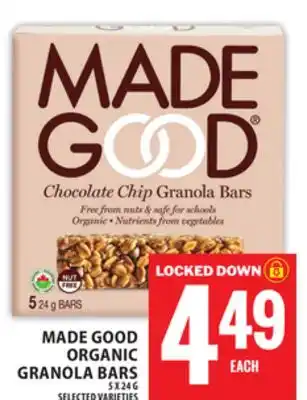 Food Basics MADE GOOD ORGANIC GRANOLA BARS offer