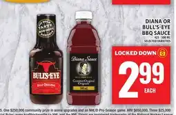 Food Basics DIANA OR BULL'S-EYE BBQ SAUCE offer