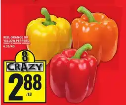 Food Basics RED, ORANGE OR YELLOW PEPPERS offer