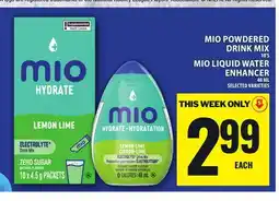 Food Basics MIO POWDERED DRINK MIX, MIO LIQUID WATER ENHANCER offer