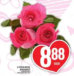 Food Basics 3 STEM ROSE BOUQUET offer