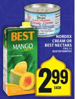 Food Basics NORDEX CREAM OR BEST NECTARS offer