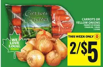 Food Basics CARROTS OR YELLOW ONIONS offer