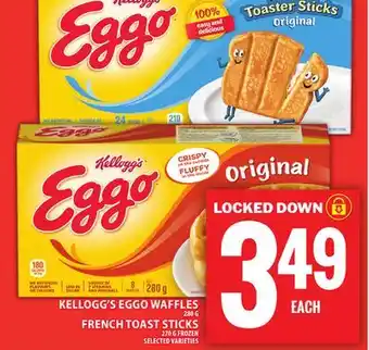 Food Basics KELLOGG'S EGGO WAFFLES, FRENCH TOAST STICKS offer