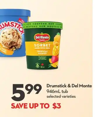 Longo's Drumstick & Del Monte offer